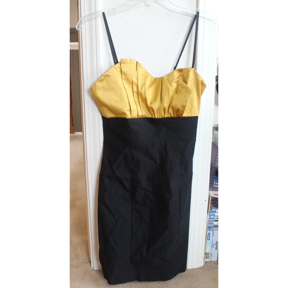 "Mystic" gold/black dress